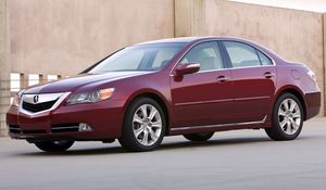 Preview wallpaper acura, rl, red, side view, style, sedan, auto, asphalt