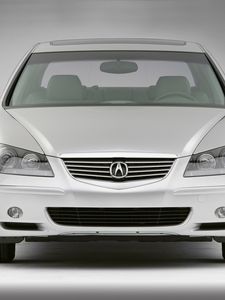Preview wallpaper acura, rl, silver metallic, front view, auto