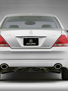 Preview wallpaper acura, rl, silver metallic, rear view, style, car