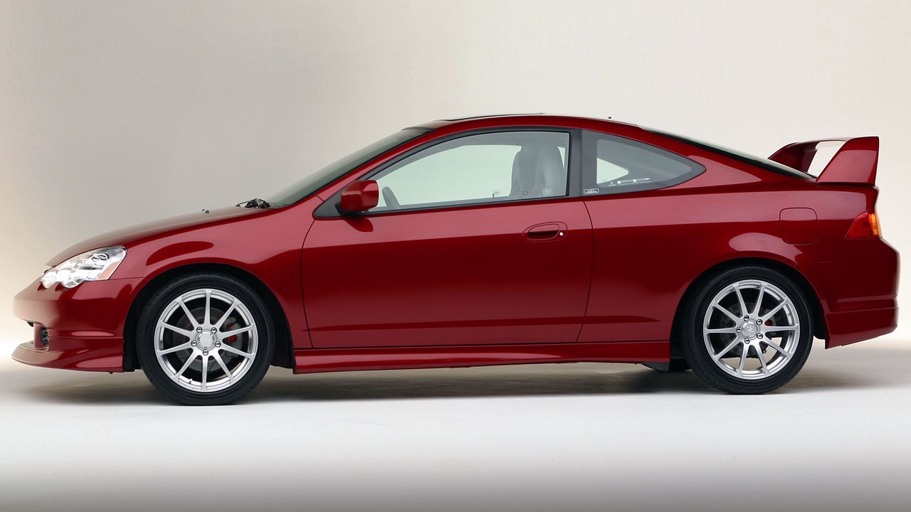 Wallpaper acura, rsx, 2003, red, side view, style, auto