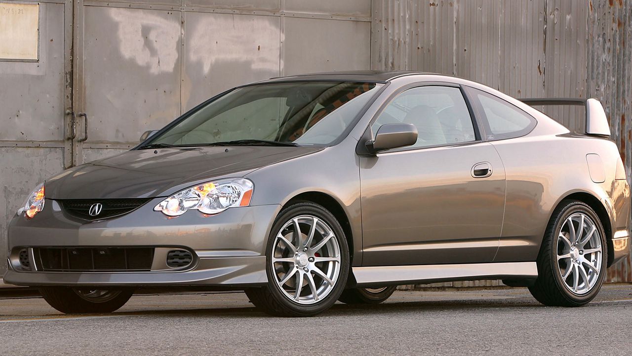 Wallpaper acura, rsx, 2003, metallic gray, side view, style, cars