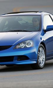 Preview wallpaper acura, rsx, 2005, blue, front view, style, cars, road