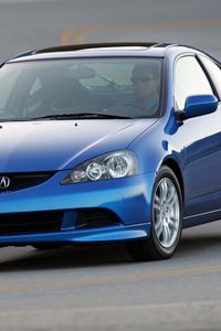 Preview wallpaper acura, rsx, 2005, blue, front view, style, cars, road