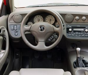 Preview wallpaper acura, rsx, 2005, salon, interior, steering wheel, speedometer