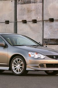 Preview wallpaper acura, rsx, 2005, metallic gray, side view, style, cars, asphalt