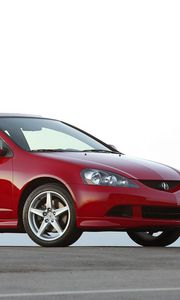 Preview wallpaper acura, rsx, 2005, red, side view, style, cars, asphalt