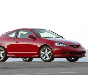 Preview wallpaper acura, rsx, 2005, red, side view, style, cars, asphalt