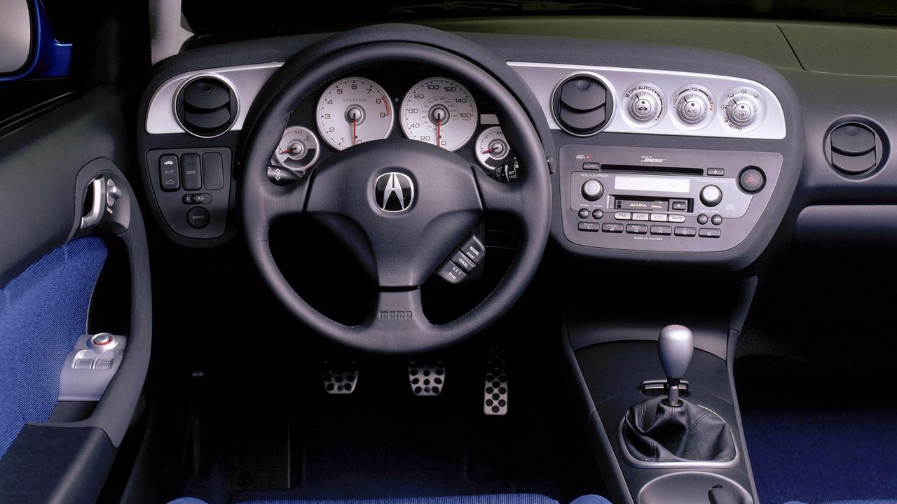 Wallpaper acura, rs-x, concept, 2001, salon, interior, steering wheel, speedometer