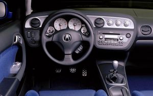 Preview wallpaper acura, rs-x, concept, 2001, salon, interior, steering wheel, speedometer