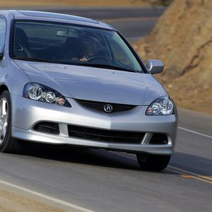 Preview wallpaper acura, rsx, silver metallic, front view, style, cars, road