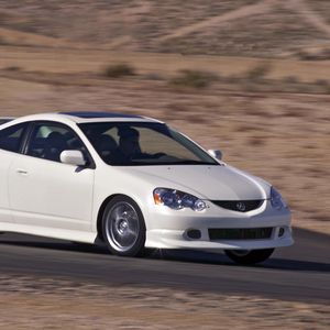 Preview wallpaper acura, rsx, white, rear view, style, cars, speed, nature