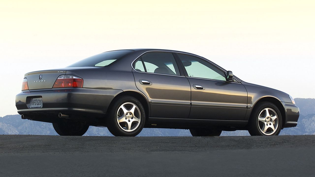 Wallpaper acura, tl, 2002, gray, side view, style, cars, asphalt