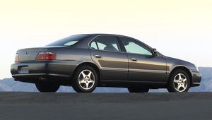 Preview wallpaper acura, tl, 2002, gray, side view, style, cars, asphalt