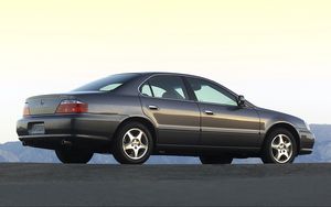 Preview wallpaper acura, tl, 2002, gray, side view, style, cars, asphalt