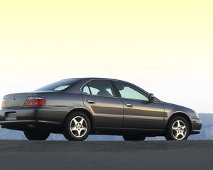 Preview wallpaper acura, tl, 2002, gray, side view, style, cars, asphalt