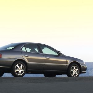 Preview wallpaper acura, tl, 2002, gray, side view, style, cars, asphalt