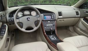 Preview wallpaper acura, tl, 2002, interior, salon, steering wheel, speedometer