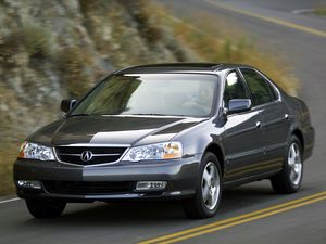 Preview wallpaper acura, tl, 2002, blue, front view, style, cars, mountains, asphalt