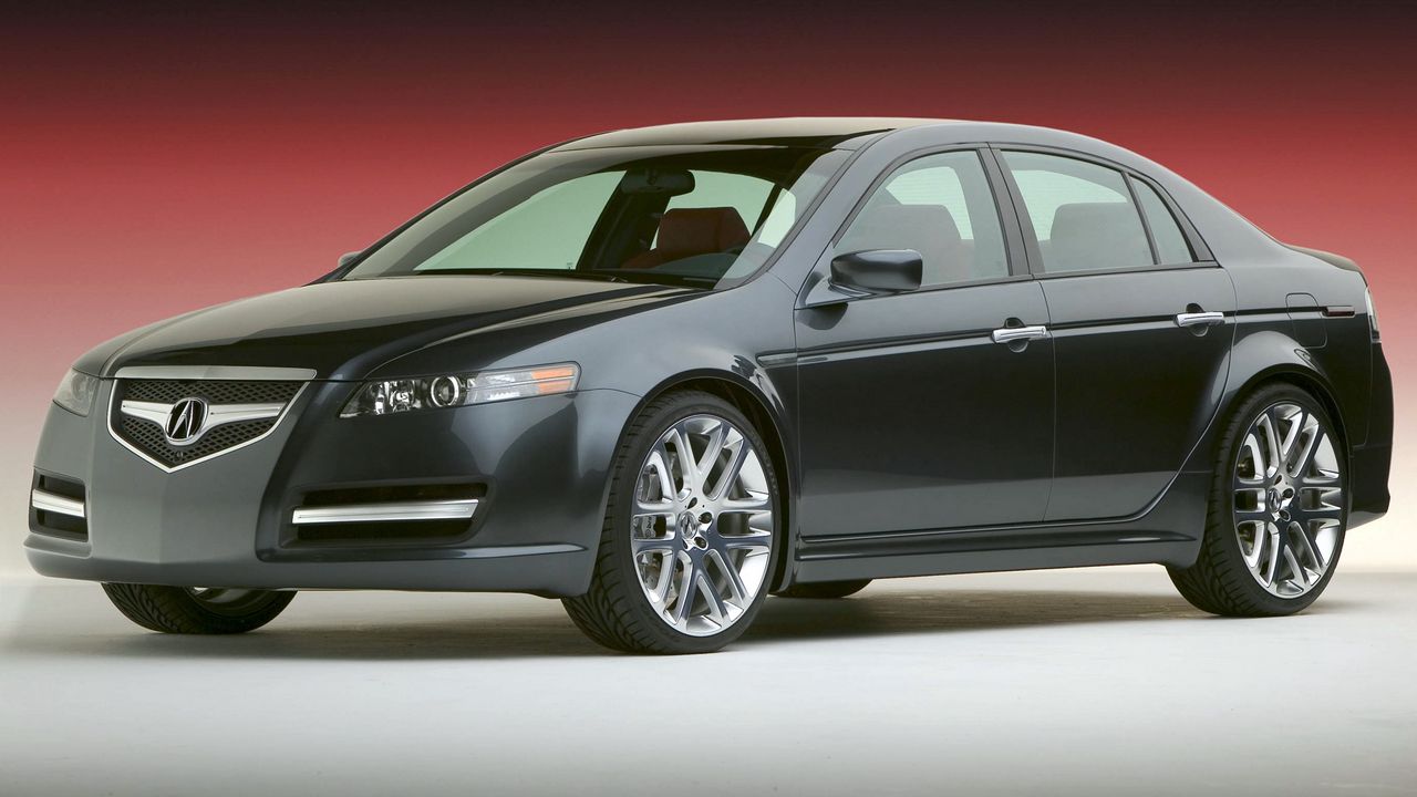 Wallpaper acura, tl, 2003, blue, side view, style, concept car, auto