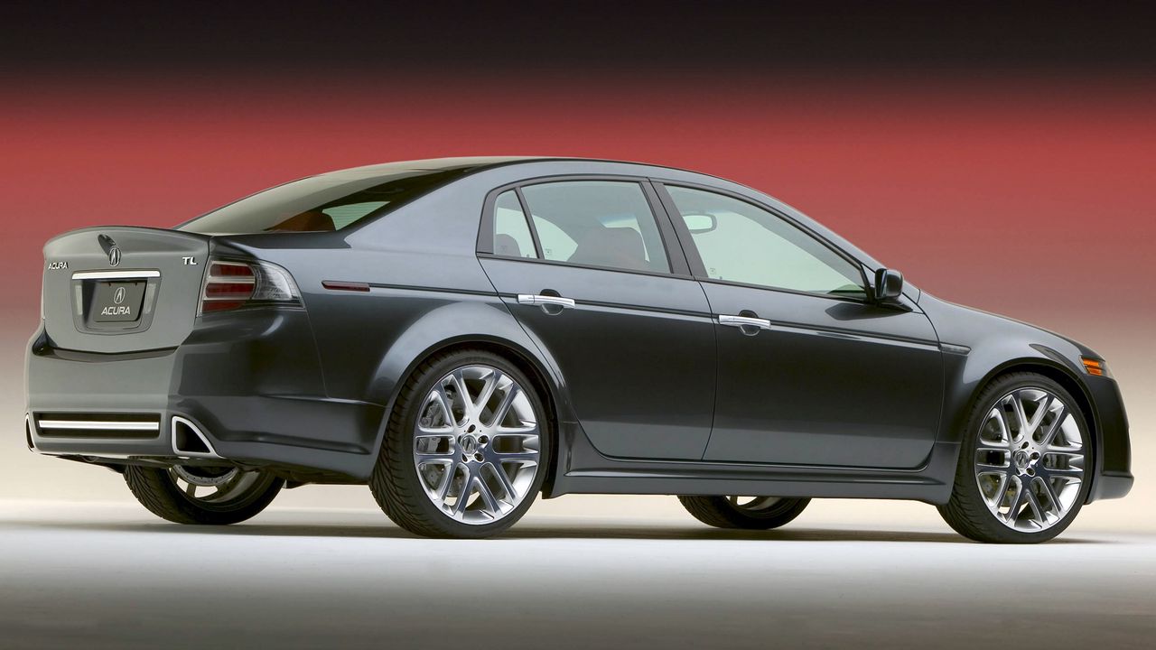 Wallpaper acura, tl, 2003, blue, side view, style, concept car, auto