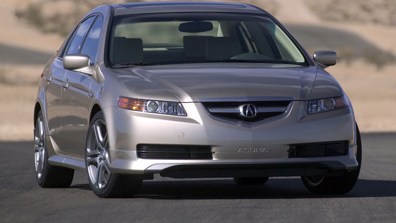 Wallpaper acura, tl, 2004, silver metallic, front view, style, cars