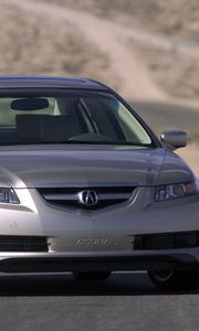 Preview wallpaper acura, tl, 2004, silver metallic, front view, style, cars