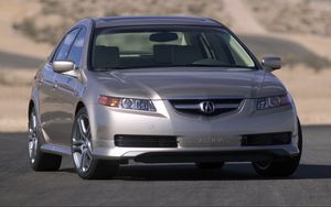 Preview wallpaper acura, tl, 2004, silver metallic, front view, style, cars