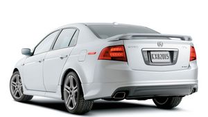 Preview wallpaper acura, tl, 2004, white, rear view, style, auto