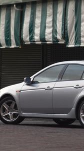 Preview wallpaper acura, tl, 2004, silver metallic, side view, style, cars, street, asphalt