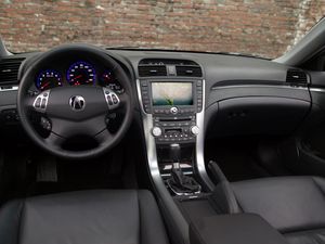 Preview wallpaper acura, tl, 2004, salon, interior, steering wheel, speedometer