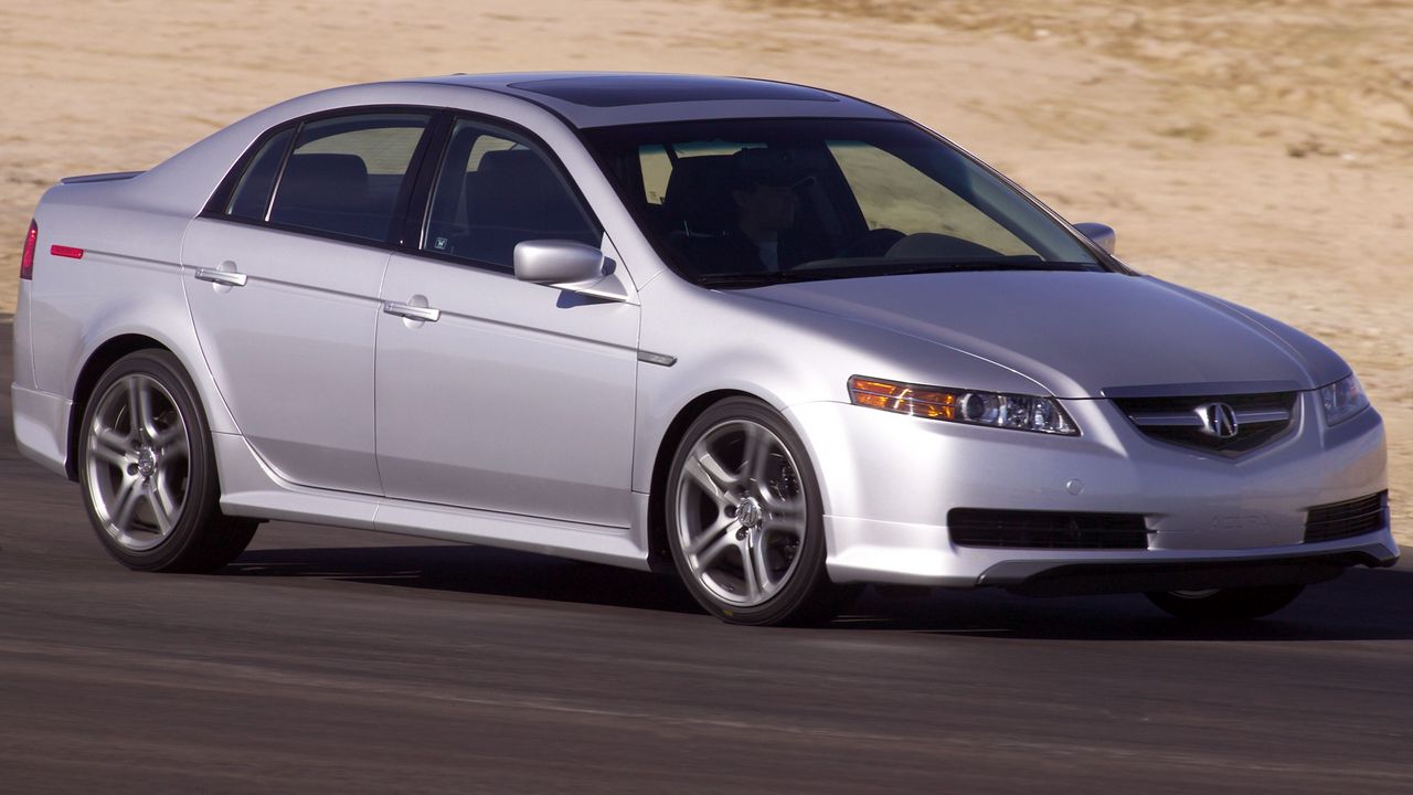 Wallpaper acura, tl, 2004, silver metallic, side view, style, cars, speed, sand