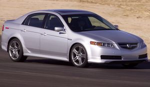 Preview wallpaper acura, tl, 2004, silver metallic, side view, style, cars, speed, sand