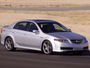 Preview wallpaper acura, tl, 2004, silver metallic, side view, style, cars, speed, sand