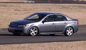 Preview wallpaper acura, tl, 2004, silver metallic, side view, style, cars, asphalt