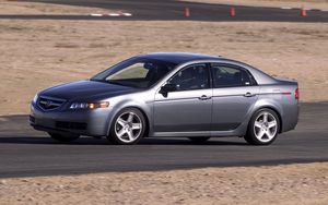 Preview wallpaper acura, tl, 2004, silver metallic, side view, style, cars, asphalt