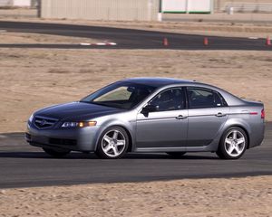 Preview wallpaper acura, tl, 2004, silver metallic, side view, style, cars, asphalt