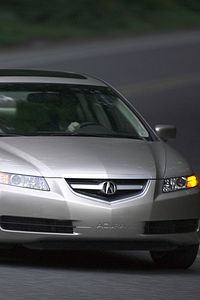 Preview wallpaper acura, tl, 2004, silver metallic, front view, style, cars, asphalt