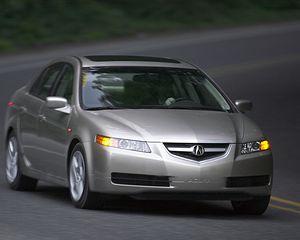 Preview wallpaper acura, tl, 2004, silver metallic, front view, style, cars, asphalt