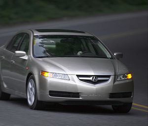 Preview wallpaper acura, tl, 2004, silver metallic, front view, style, cars, asphalt
