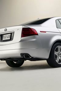 Preview wallpaper acura, tl, 2004, white metallic, side view, style, cars