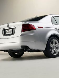 Preview wallpaper acura, tl, 2004, white metallic, side view, style, cars