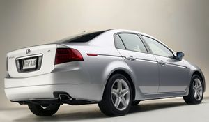 Preview wallpaper acura, tl, 2004, white metallic, side view, style, cars