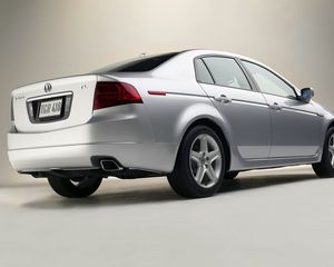 Preview wallpaper acura, tl, 2004, white metallic, side view, style, cars