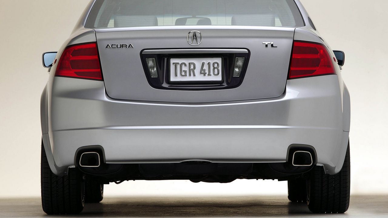 Wallpaper acura, tl, 2004, white metallic, rear view, style, cars