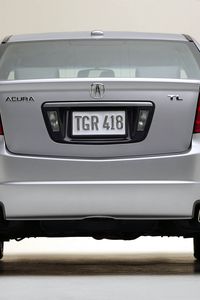 Preview wallpaper acura, tl, 2004, white metallic, rear view, style, cars