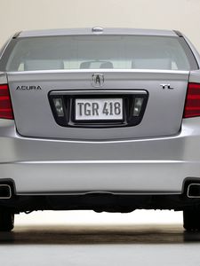 Preview wallpaper acura, tl, 2004, white metallic, rear view, style, cars