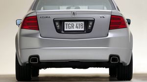 Preview wallpaper acura, tl, 2004, white metallic, rear view, style, cars