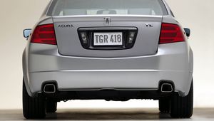 Preview wallpaper acura, tl, 2004, white metallic, rear view, style, cars