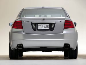 Preview wallpaper acura, tl, 2004, white metallic, rear view, style, cars