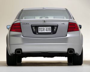 Preview wallpaper acura, tl, 2004, white metallic, rear view, style, cars